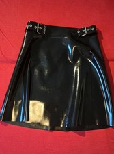 Mister B Latex Herren/ Männer Rock, Schwarz, Größe M