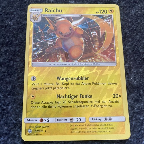 Pokémon karte 236 raichu - pokémon,