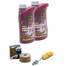Set für Suzuki DR 500 S DR500 DR 1981-1983 Inspektion Öl 2L Ölfilter Zündkerze