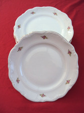 1 x Walbrzych Porzellan  Frühstücksteller mit Goldrand ø ca. 19,0 cm