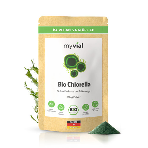 Chlorella pulver bio - pulver, 100g