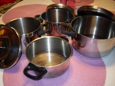 Topfset 4 Töpfe Retro Edelstahl