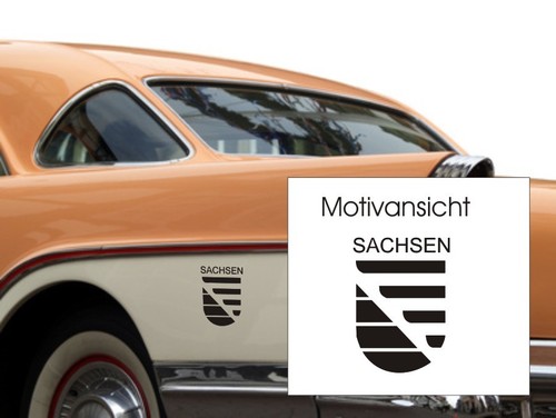 Sachsen wappen 60 mm - -,