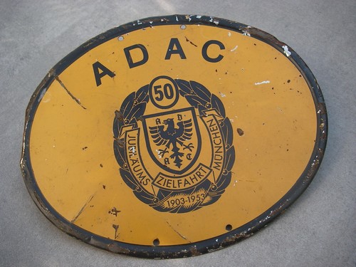 Altes adac blechschild - blechschild,