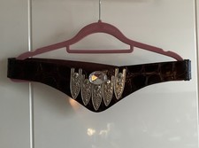 Vintage Western Dallas Denver Clan Bauchgürtel Leder Sarbelt Gr. M