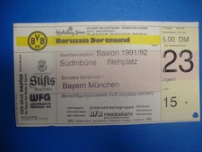 91/92 Ticket BVB Dortmund FC