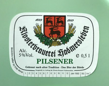 Altes Bieretikett , Klosterbrauerei HADMERSLEBEN + 1993 , Sachsen-Anhalt #1456#