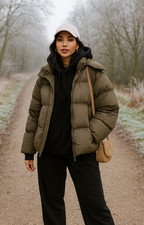 The Couture Club Essentials gefütterte Damenjacke in mattem Braun UVP 120 £