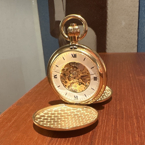 Goldfarbene taschenuhr - goldfarbene,