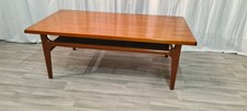 60er 70er Jahre Teak Tisch Beistelltisch Coffee Table Niels Bach Design Denmark