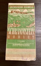 Alte Landkarte Sächsische Schweiz Schrammstein Schaffmann & Kluge Berlin