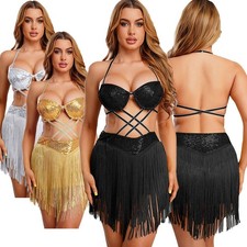 Frauen Bauch Tanzkleid Glitter