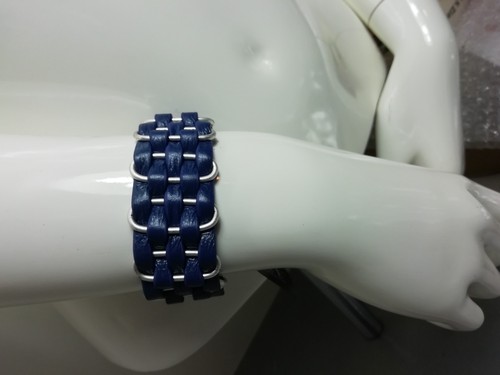 Armband leder blau sence - leder,