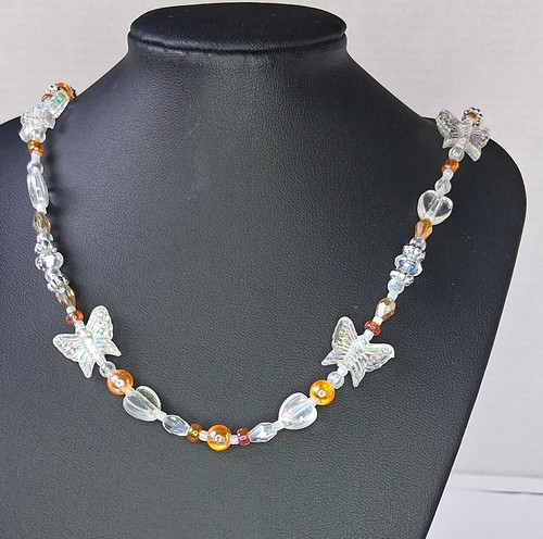 Halskett silber orange