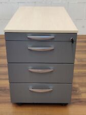 Wini Winea Rollcontainer Ahorn grau abschließbar 4 Auszüge