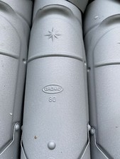 GRÖMO ALUSTAR grau Regenwasserklappe Edelstahlsieb 80mm Fallrohr Dachrinne NEU