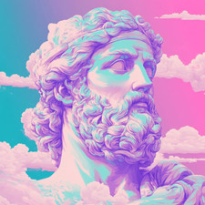 Wandtattoo Aufkleber Gott Zeus Vaporwave Wandaufkleber