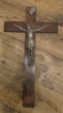 Jesus Wandkreuz Holz / Metall
