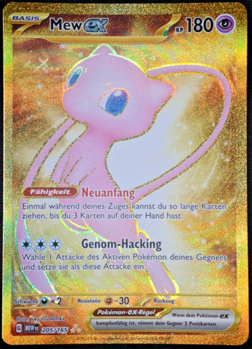 Pokemon mew gold - ex, deutsch