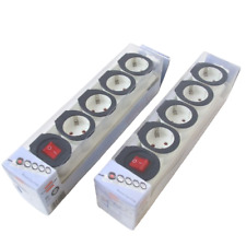 2x Brennenstuhl Steckdosenleiste 4 fach mit Sicherheitsschalter Steckerleiste