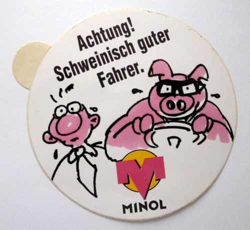 Werbe aufkleber minol - werbe-aufkleber,