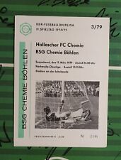 BSG Chemie Böhlen - Hallescher FC Chemie HFC Programmheft Mai 1979 Meisterschaft