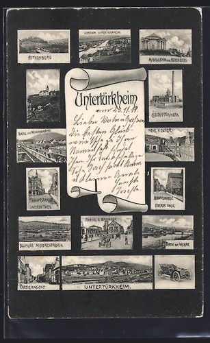 Ansichtskarte untertürkheim - ansichtskarte,