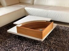 Toller HÜLSTA Couchtisch CT 90 in 80x80 cm - weißer Lack + schönes Holz - LILAC*