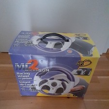 Lenkrad und Fußpedale für Gamecube MAD CATZ MC2 Blau Steering Wheel and Pedals
