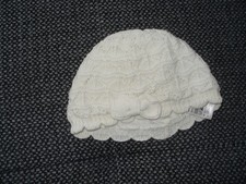 Baby gefütterte Strick-Mütze ab ca. 37 cm Kopfumfang (Gr. 56) Mädchen Weiß H&M