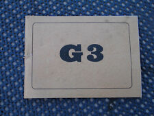 Polizei G3 von 1966 Handhabung Bedienungsanleitung Dienstvorschrift Manual 