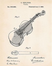 Berliner 1881 Violin Drawing