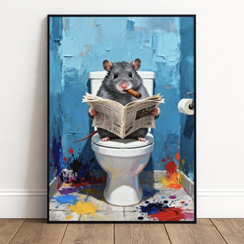Witziges maus poster - poster, wc