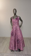 Abendkleid Größe 36 DE Violett Handarbeit Seide