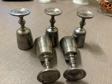 5 Zinnbecher Schnapsbecher Rein Zinn 92%  - Deko