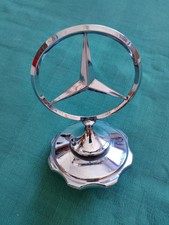 Mercedes Stern mit Rosette für  Motorhaube Oldtimer 8cm geschraubt