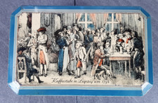 Alte Blechdose Faber Kaffee aus Bremen Kaffeestube in Leipzig Blech Dose Werbung