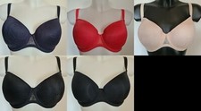 GROßE GRÖßEN SCHÖNE KLASSISCHE SHIRT BH´S WATTIERT NEU SCHÖNES MUSTER 3 FARBEN