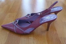 Joop Schuhe Gr. 38 Gr. 5 NEU! Slingpump Pumps Pfennigabsatz Leder Kittenheel