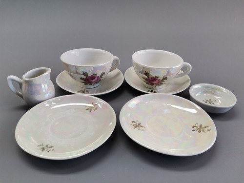Porzellan puppengeschirr set - porzellan,