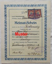 Heimatschein gemeinde - heimatschein,
