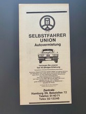 Selbstfahrer Union Hamburg BMW 2000 CS Oldtimer 1966 Vintage Ad Werbung Reklame