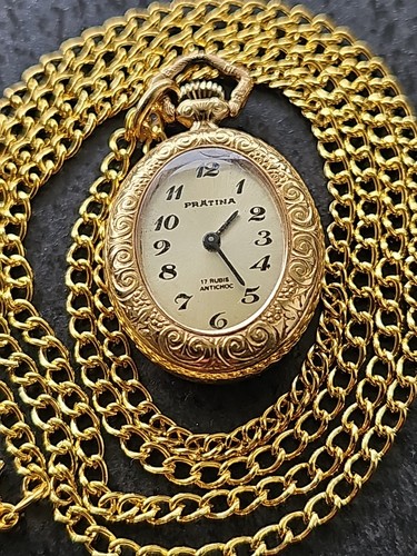 Antike pratina taschenuhr - taschenuhr, oval