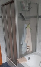 Duschwand Duscholux CARAIBE Schiebetür+Fest 800x1750 und 800x1500mm Silber, Ecke