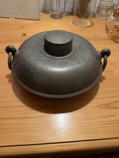 Antike  Zinn Wärmflasche
