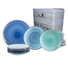18tlg. Tellerset Blue 6