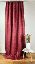 Thermo-u. Verdunkelungs-Gardine bis 350cm Kräuselband dezentes Muster ROT