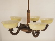 Lampenschirm Deckenlampe 30er 40er Jahre Tellerschirm Kronleuchter Ø21cm vintage