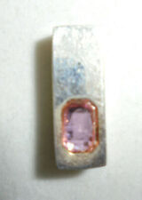 Diddl Anhänger für Halskette silberfarbend rosa Stein gestempelt/signiert Nr.571