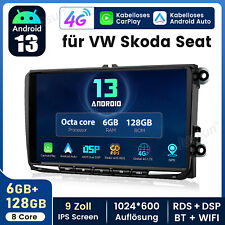 Android 13 Autoradio BT GPS Navi 6+128GB für VW GOLF 5 6 Plus Passat Touran Polo
